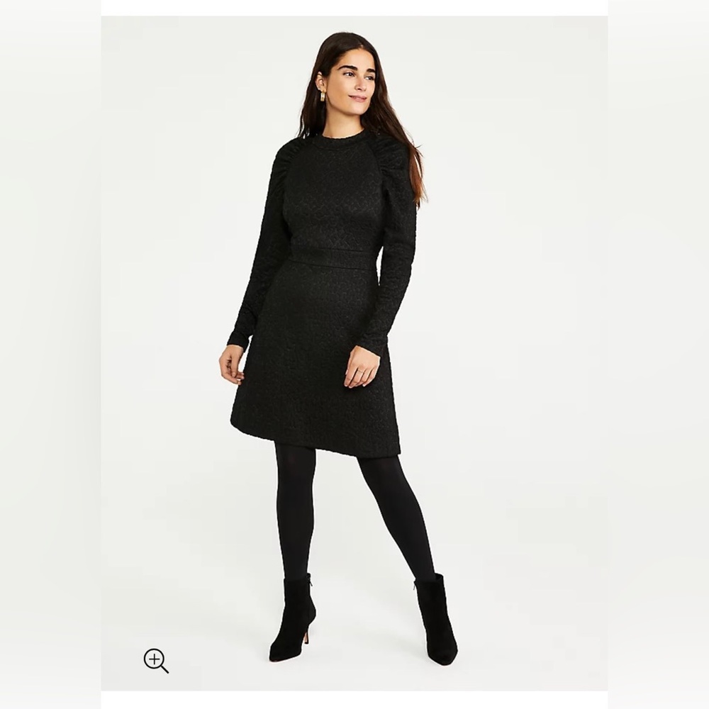 Ann Taylor, 10, Animal Jacquard Flare Dress